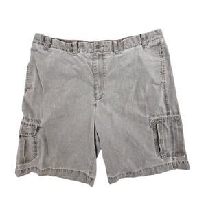 Eddie Bauer Shorts Mens Size 46 Tall Brown Specially Dyed Cotton Canvas Cargo